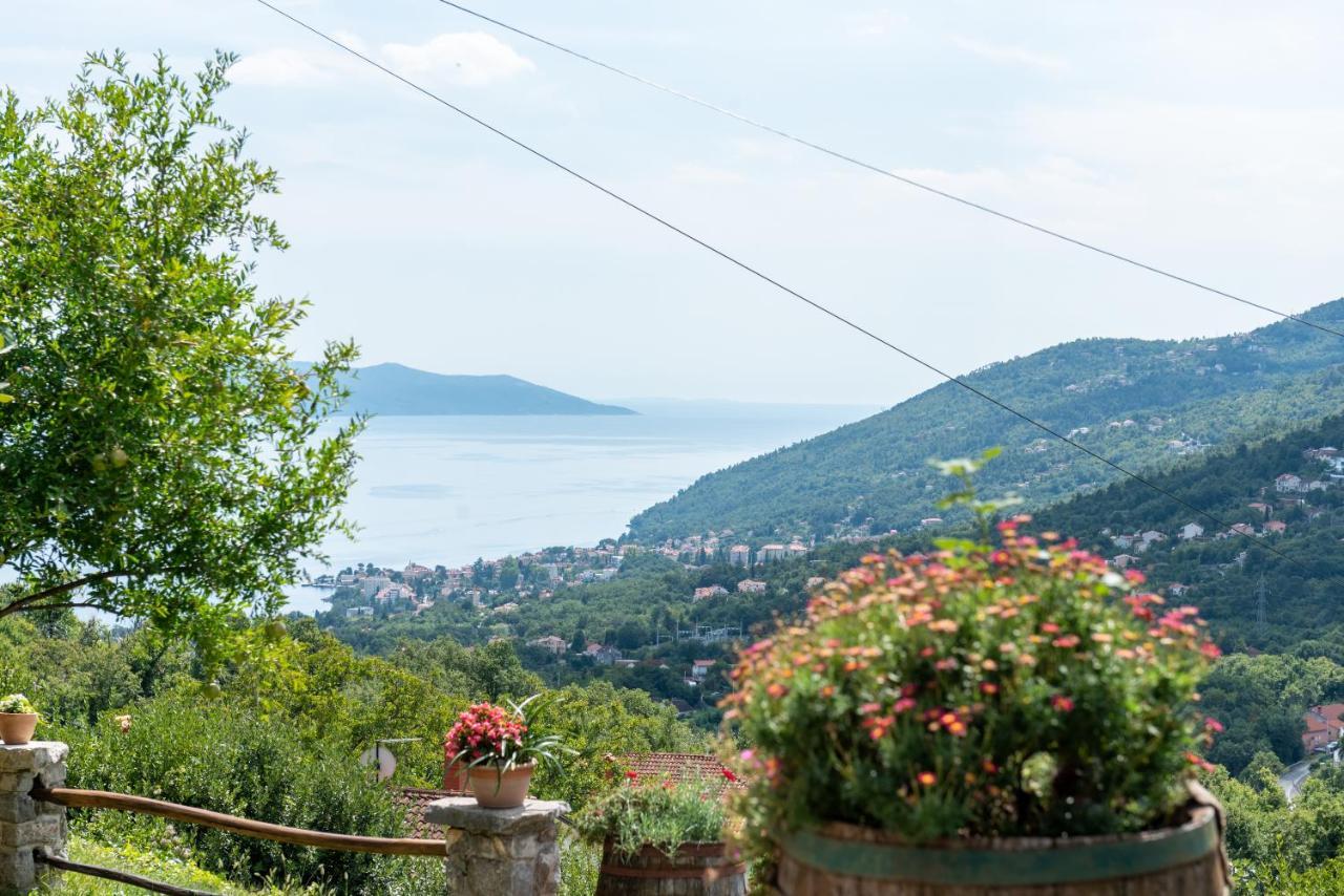 Sea View Apartment With Garden Near Opatija Veprinac Eksteriør billede