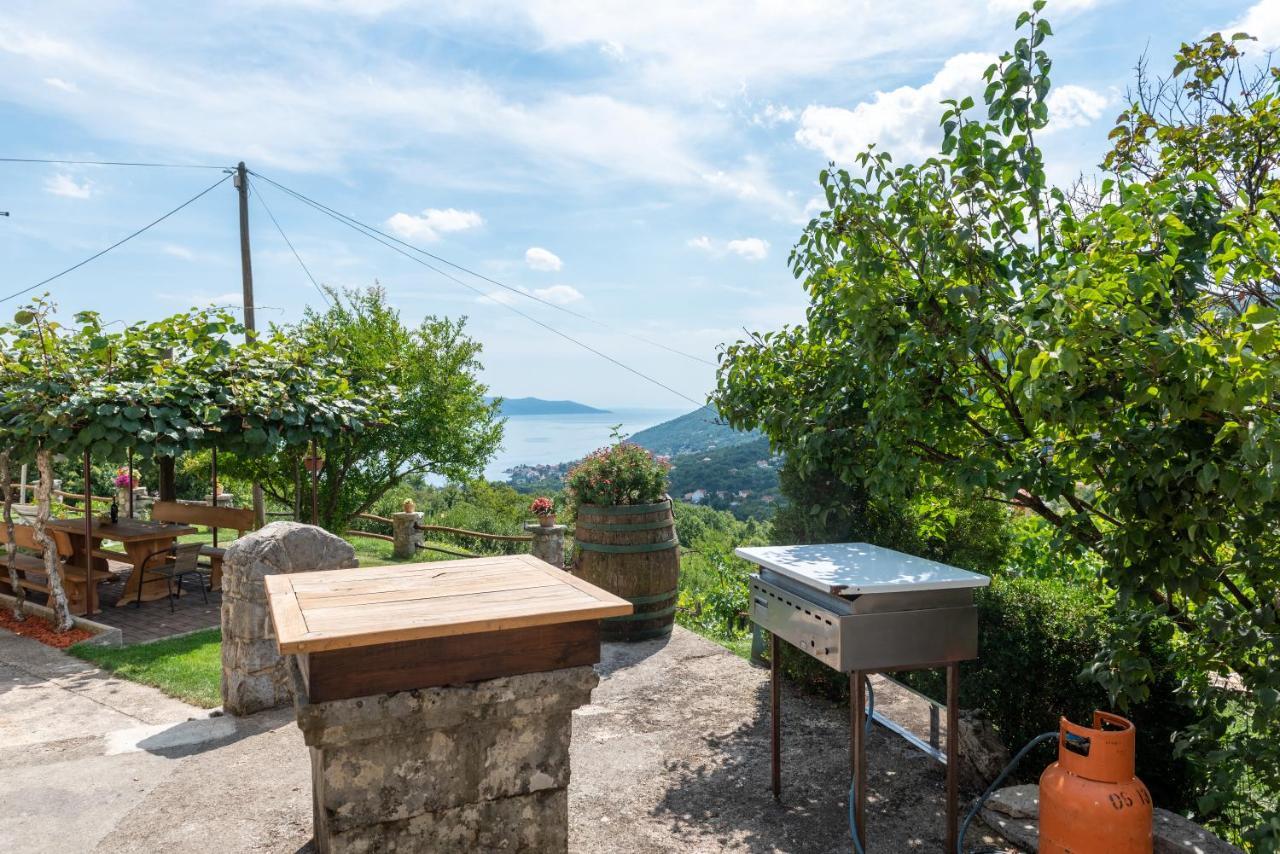 Sea View Apartment With Garden Near Opatija Veprinac Eksteriør billede