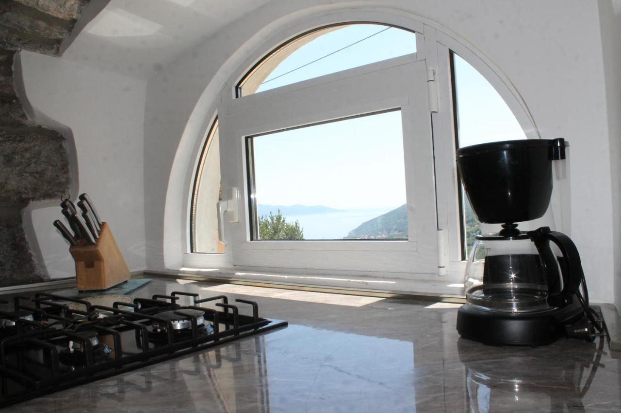 Sea View Apartment With Garden Near Opatija Veprinac Eksteriør billede